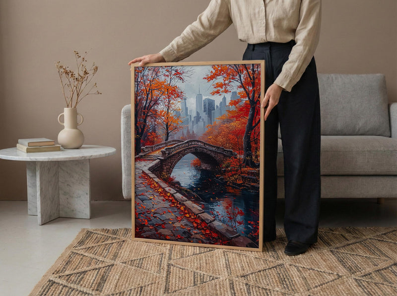 New York Central Park Wall Art, Manhattan City Skyline - Lush Green Summer Trees
