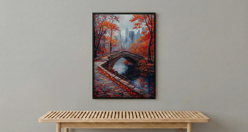 New York Central Park Wall Art, Manhattan City Skyline - Lush Green Summer Trees