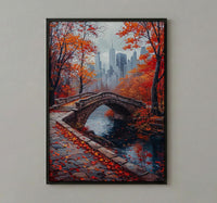 New York Central Park Wall Art, Manhattan City Skyline - Lush Green Summer Trees