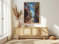 Philadelphia Elfreths Alley Wall Art, Historic American City Decor - Charming Brick House Summer