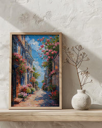 Philadelphia Elfreths Alley Wall Art, Historic American City Decor - Charming Brick House Summer