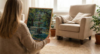 Savannah Forsyth Park Art Print, Southern Charm City Decor - White Fountain Summer Greenery