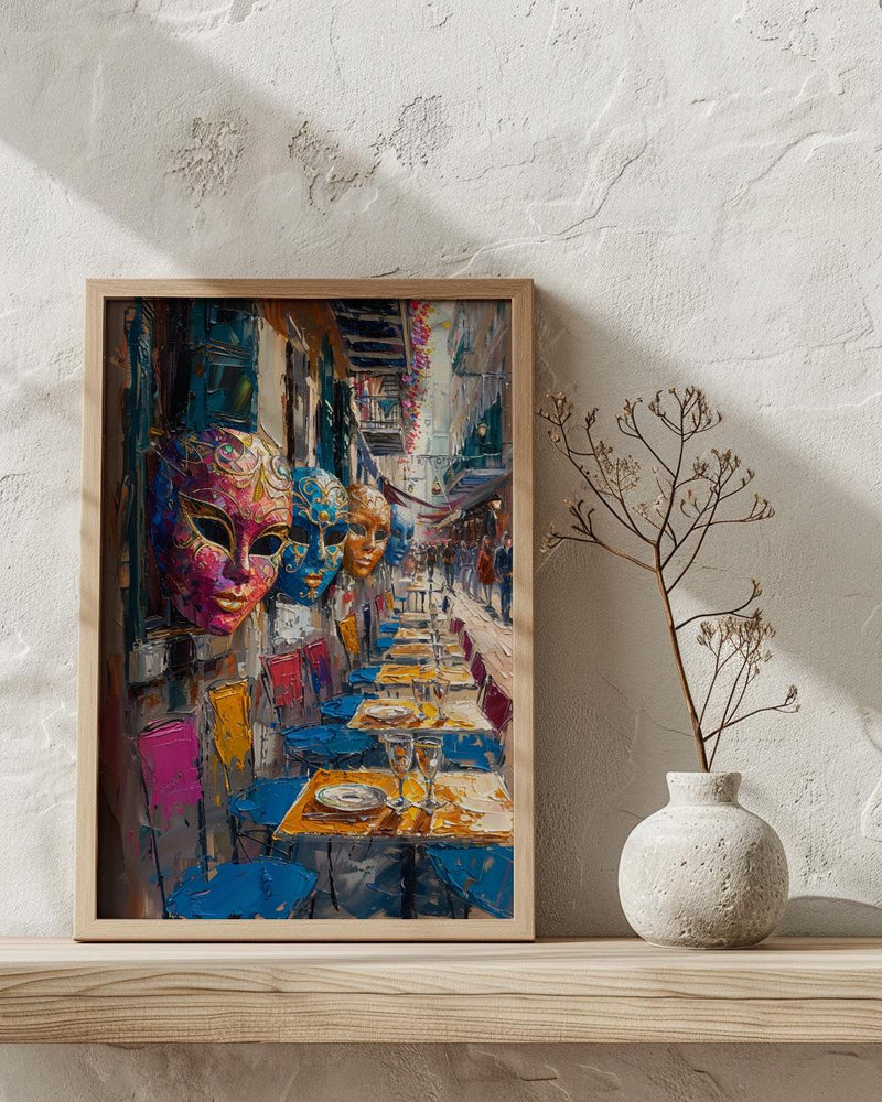 New Orleans Market Poster, Louisiana Travel Historic Home Decor - Colorful Souvenir Summer Street View