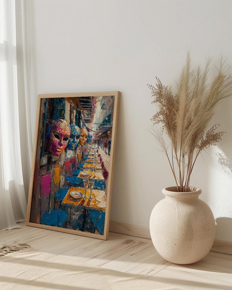 New Orleans Market Poster, Louisiana Travel Historic Home Decor - Colorful Souvenir Summer Street View