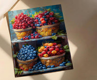 Montreal Jean Talon Art Print, Canadian Fresh Food Decor - Colorful Berry Summer Market Scene