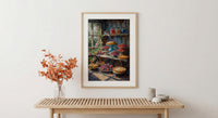 Amish Country Market Poster, Rustic Farm Bakery Room Decor - Fresh Fruit Pie Summer Sun