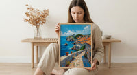 Dubrovnik Wall Art, Croatia Ocean Decor - Historic Stone Print