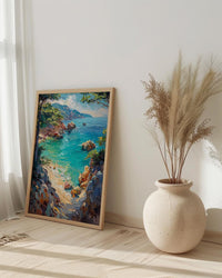 Mallorca Spain Art, Emerald Ocean Decor - Hidden Cove Print
