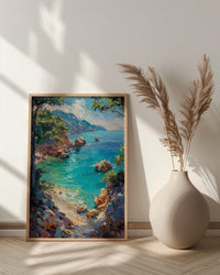 Mallorca Spain Art, Emerald Ocean Decor - Hidden Cove Print