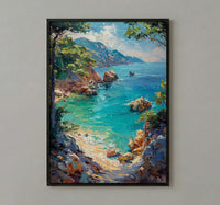 Mallorca Spain Art, Emerald Ocean Decor - Hidden Cove Print