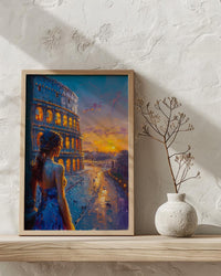Rome Colosseum Poster, Italy Historic Decor - Ancient Ruins