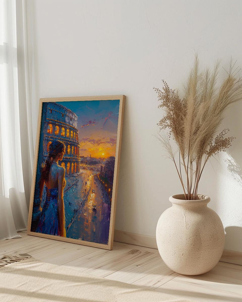 Rome Colosseum Poster, Italy Historic Decor - Ancient Ruins