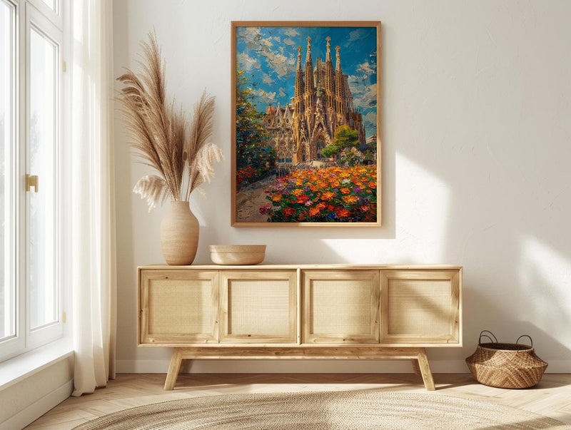 Sagrada Familia Art, Barcelona City Decor - Spire Architecture
