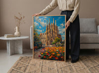 Sagrada Familia Art, Barcelona City Decor - Spire Architecture