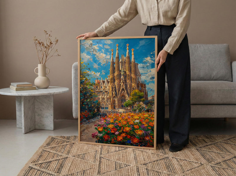 Sagrada Familia Art, Barcelona City Decor - Spire Architecture