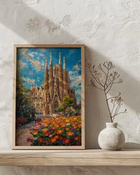 Sagrada Familia Art, Barcelona City Decor - Spire Architecture