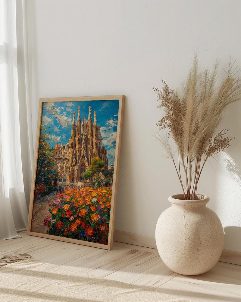 Sagrada Familia Art, Barcelona City Decor - Spire Architecture