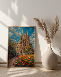 Sagrada Familia Art, Barcelona City Decor - Spire Architecture