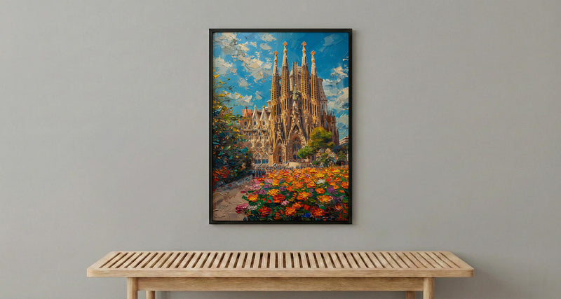 Sagrada Familia Art, Barcelona City Decor - Spire Architecture