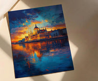 Budapest Parliament Art, Hungary City Decor - Danube River