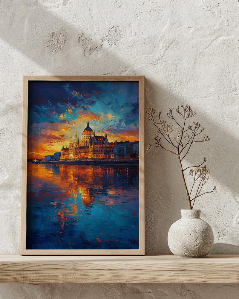 Budapest Parliament Art, Hungary City Decor - Danube River