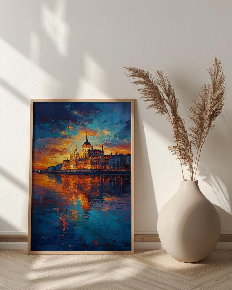 Budapest Parliament Art, Hungary City Decor - Danube River