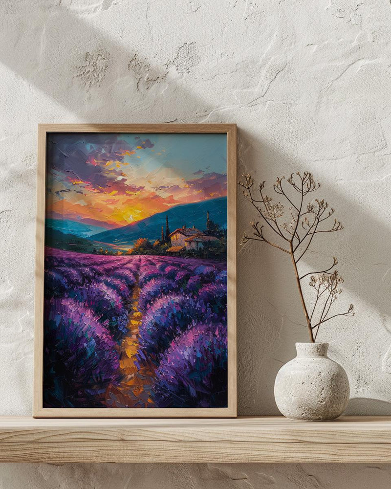Provence Lavender Art, France Nature Decor - Purple Floral Print