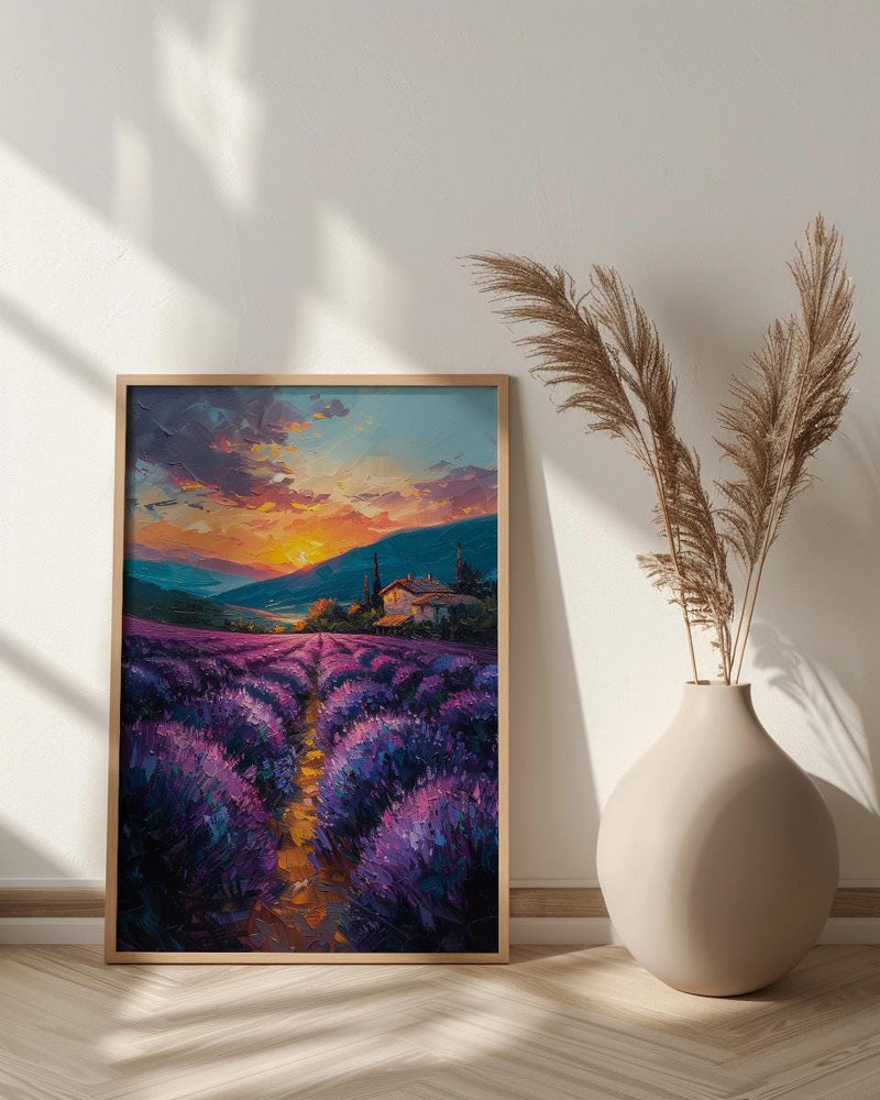 Provence Lavender Art, France Nature Decor - Purple Floral Print