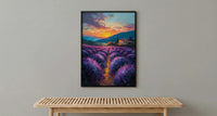 Provence Lavender Art, France Nature Decor - Purple Floral Print