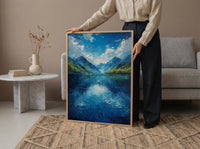 Scottish Highlands, Scotland Nature Decor - Mountain Lake Print