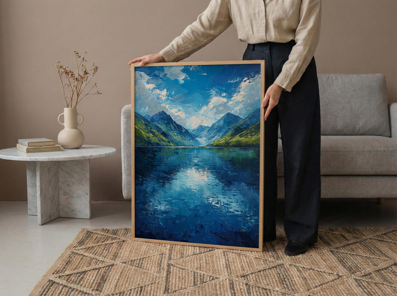 Scottish Highlands, Scotland Nature Decor - Mountain Lake Print