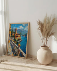 Lake Como Italy Art, Historic Villa Decor - Blue Water Poster