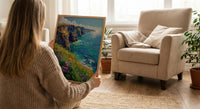 Cliffs of Moher Art, Ireland Coastal Decor - Green Cliff Poster