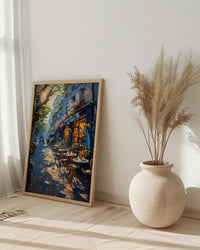 Paris Cafe Wall Art, France Street Decor - Morning Coffee Print