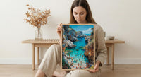 Laguna Beach Cove Poster, California Hidden Ocean Coast Decor - Crystal Clear Blue Summer Water