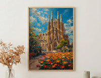 Sagrada Familia Art, Barcelona City Decor - Spire Architecture