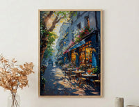 Paris Cafe Wall Art, France Street Decor - Morning Coffee Print