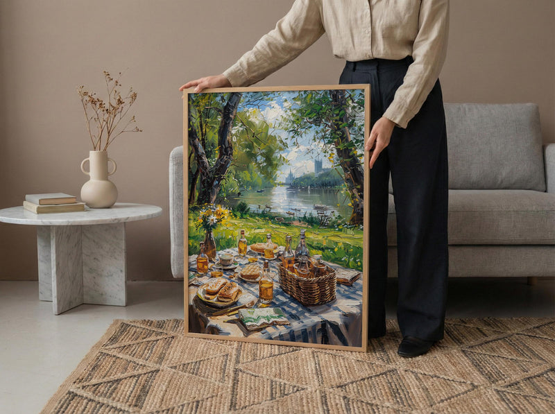 London Hyde Park, Summer Picnic Decor - Lush Green Grass Art