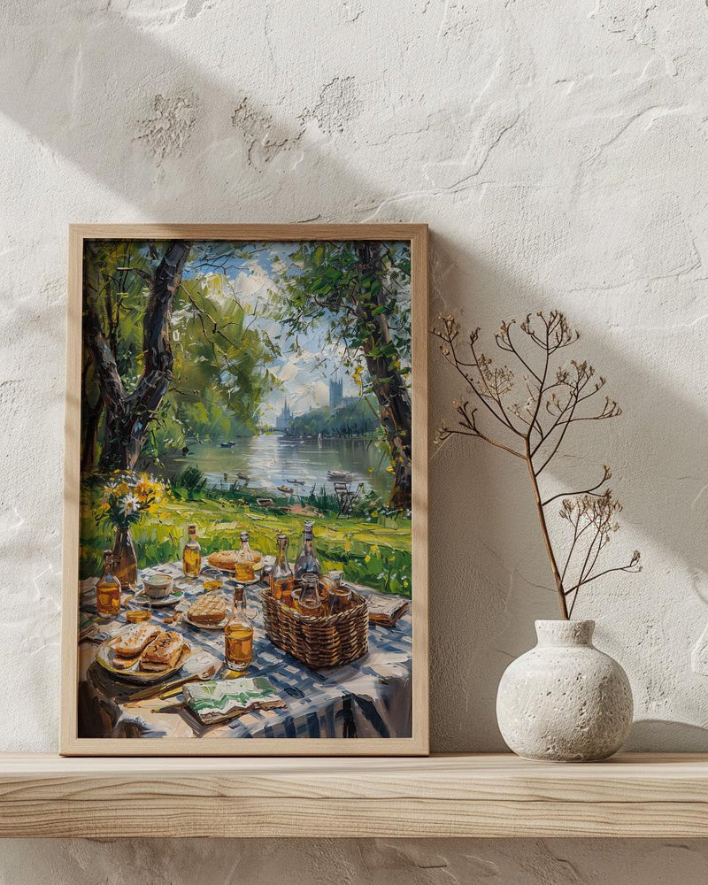 London Hyde Park, Summer Picnic Decor - Lush Green Grass Art