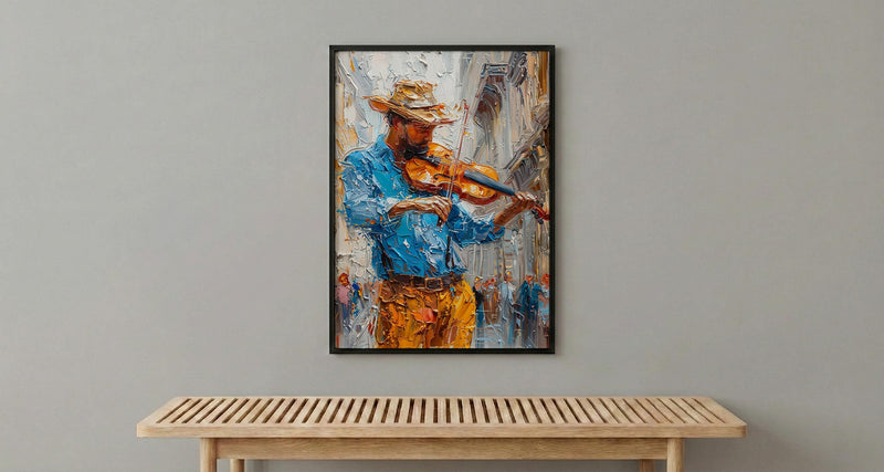Vienna Austria Art, Street Musician Decor - Classical Violin
