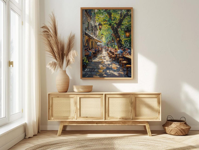 Munich Beer Garden, Germany Culture Decor - Chestnut Tree Art