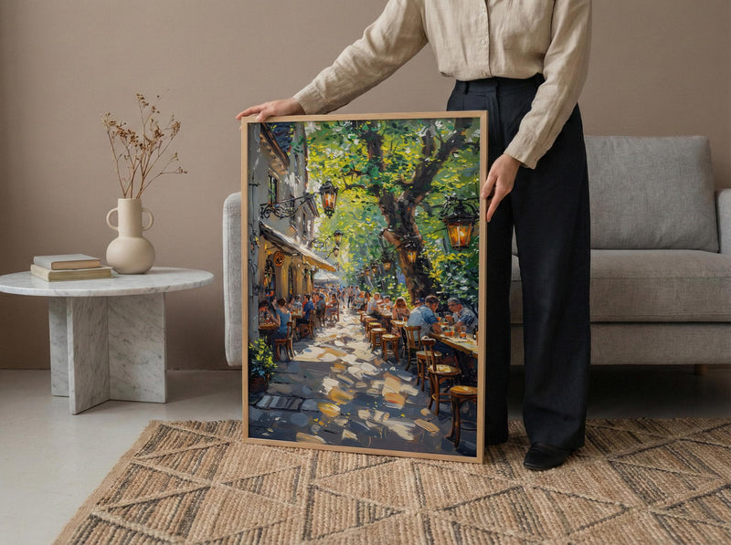 Munich Beer Garden, Germany Culture Decor - Chestnut Tree Art
