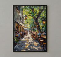 Munich Beer Garden, Germany Culture Decor - Chestnut Tree Art