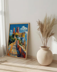 Sintra Pena Palace Art Print, Portugal Palace Decor - Colorful Castle Poster