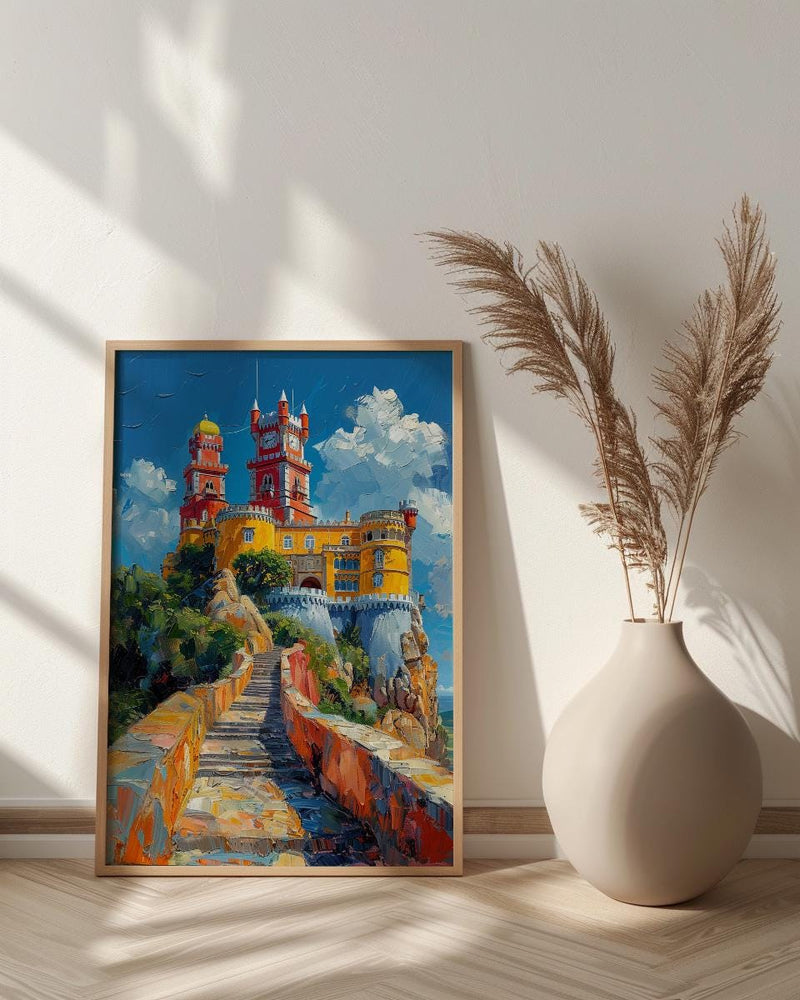 Sintra Pena Palace Art Print, Portugal Palace Decor - Colorful Castle Poster