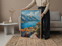 Kotor Bay Wall Art, Montenegro Sea Decor - Mountain Landscape