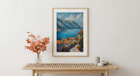 Kotor Bay Wall Art, Montenegro Sea Decor - Mountain Landscape