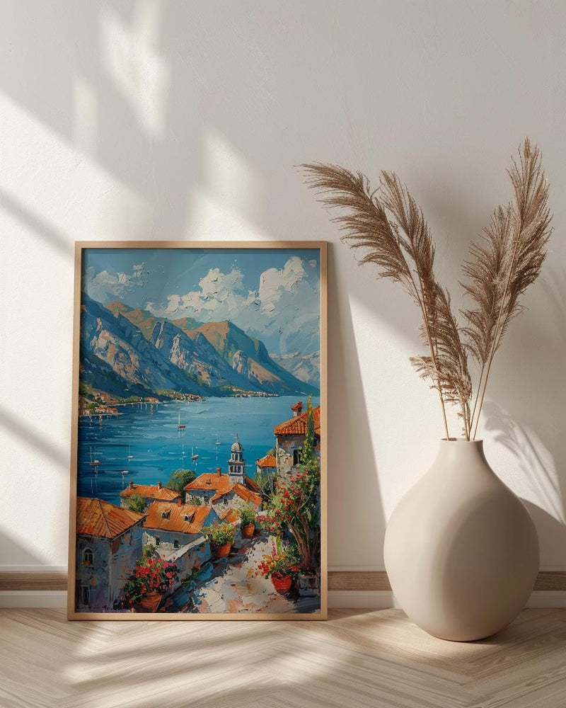 Kotor Bay Wall Art, Montenegro Sea Decor - Mountain Landscape