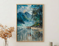 Tofino Surf Beach Wall Art, Canada Pacific Coast Decor - Misty Green Pine Ocean Wave