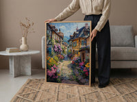 Colmar France Art Print, Historic Town Home Decor - Bright Half Timbered House Summer Vibe